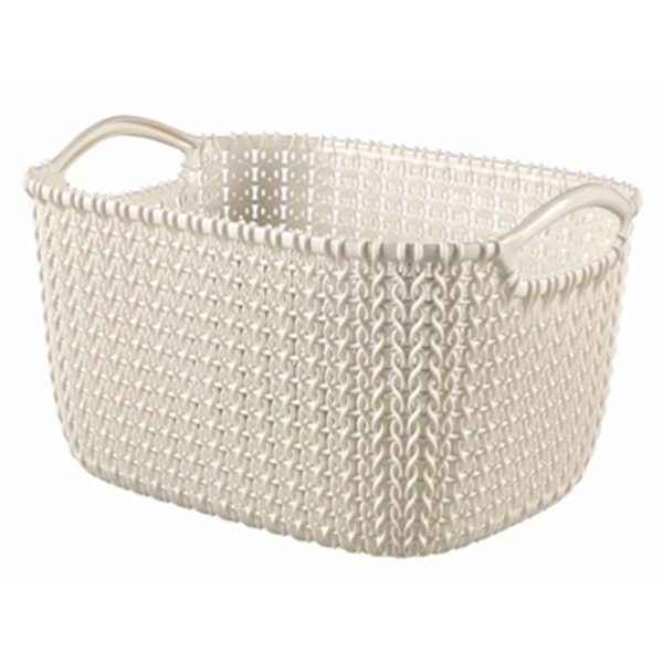 CURVER KNIT REC BASKET 8L WHITE