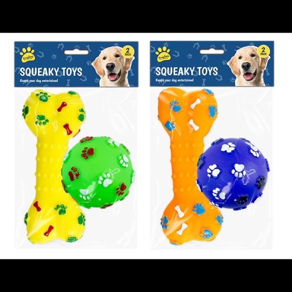 VINYL SQUEAKY TOY PACK OF 2