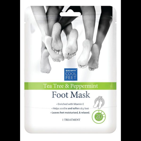 ESCENTI COOL FEET TEA TREE & PEPPERMINT FOOT MASK