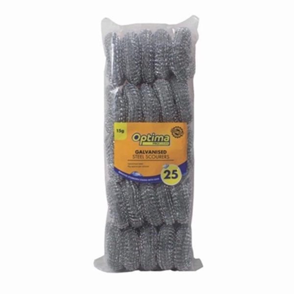 SQUEAKY CATERING GALVANISED SCOURERS 15G PACK OF 25