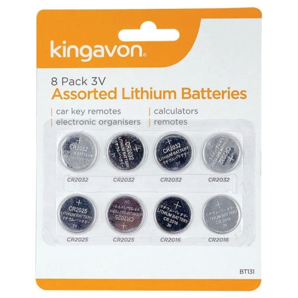 KINGAVON LITHIUM BATTERIES 3V 8PC