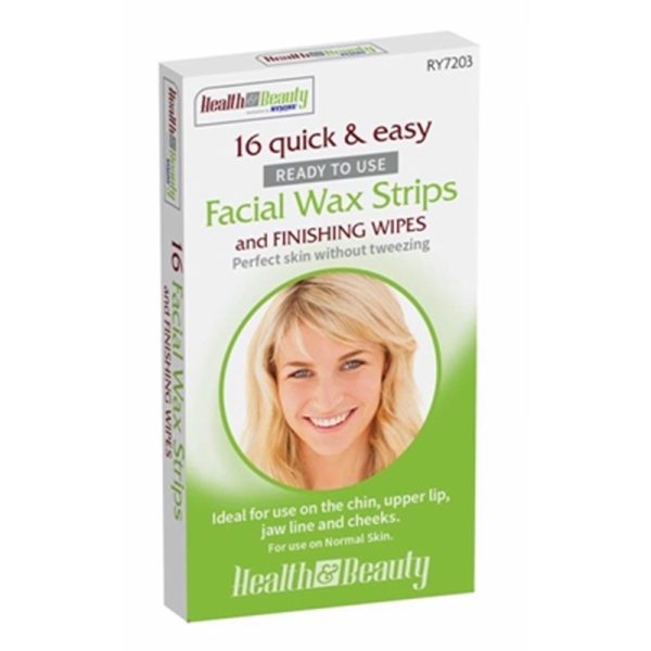 FACIAL WAX STRIPS & FINISHING 16PC