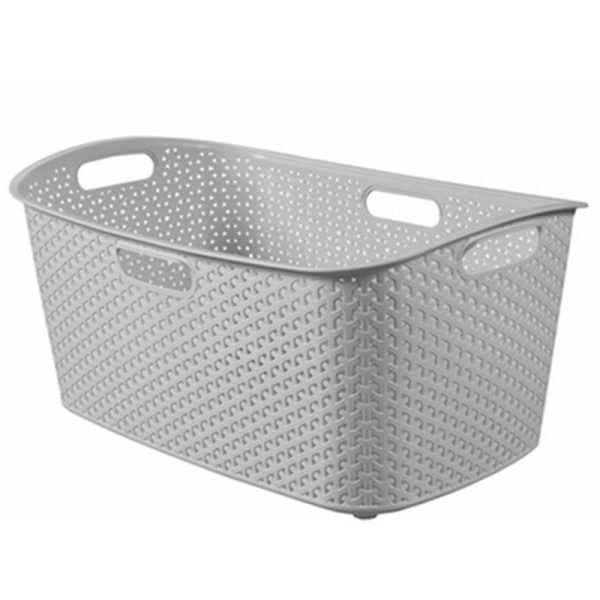 CURVER RATTAN LAUNDRY BASKET GREY