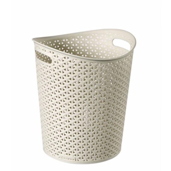 CURVER RATTAN PAPER BIN 13LTR WHITE