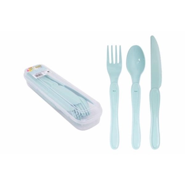 CUTLERY SET GREEN 12PC