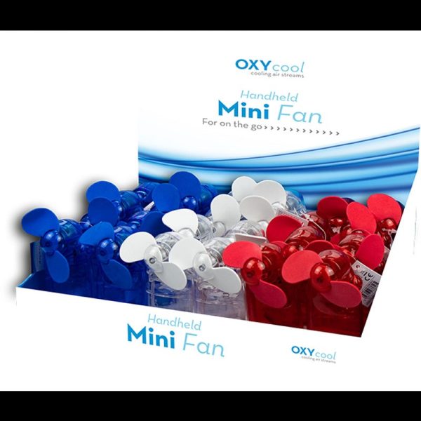 OXY COOL HANDHELD MINI FAN PACK OF 24