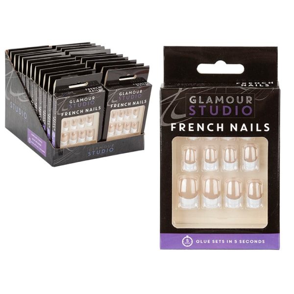 FALSE NAILS W/GLUE FRENCH