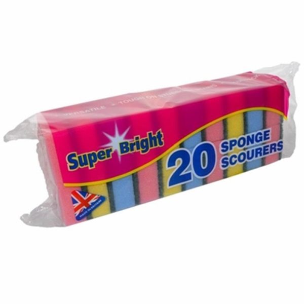 SUPERBRIGHT SPONGE 20 SCOURER PACK OF 12 SU33B