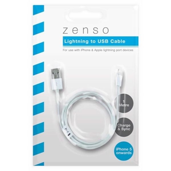 ZENSO I PHONE LIGHTENING TO USB CABLE 1M