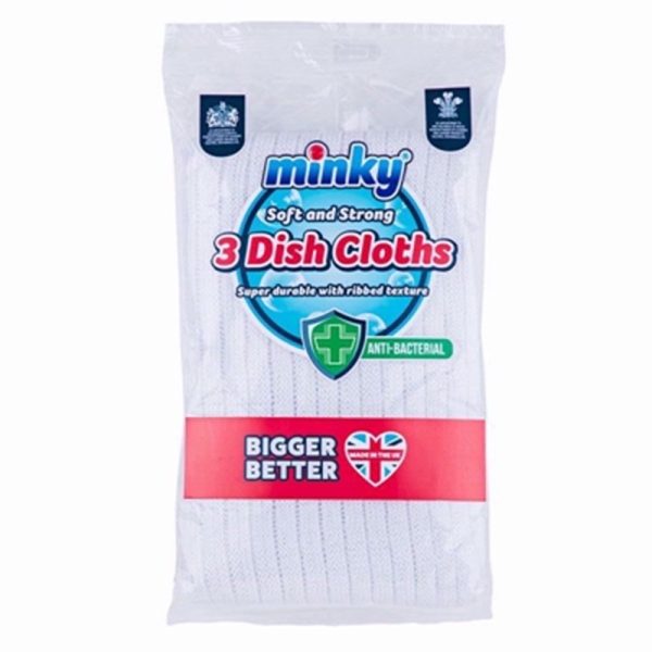 MINKY ANTIBACTERIAL CLEANING 3 CLOTHS