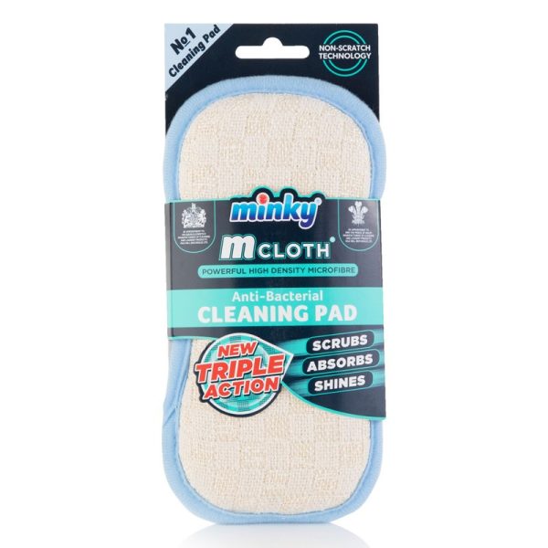 MINKY M CLOTH ANTIBAC PAD PASTEL BLUE