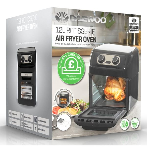 DAEWOO 12LTR ROTISSERIE AIR FRYER SDA2488