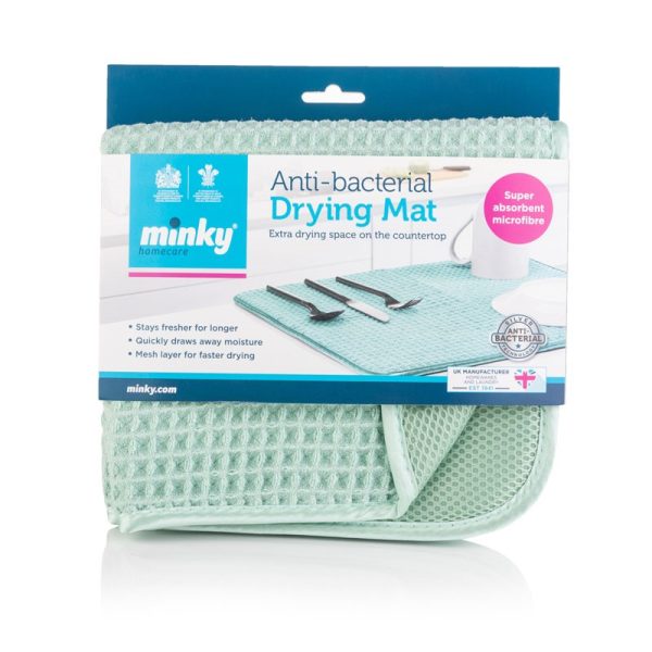 MINKY PASTAL GREEN DRYING MAT ANTI-BAC