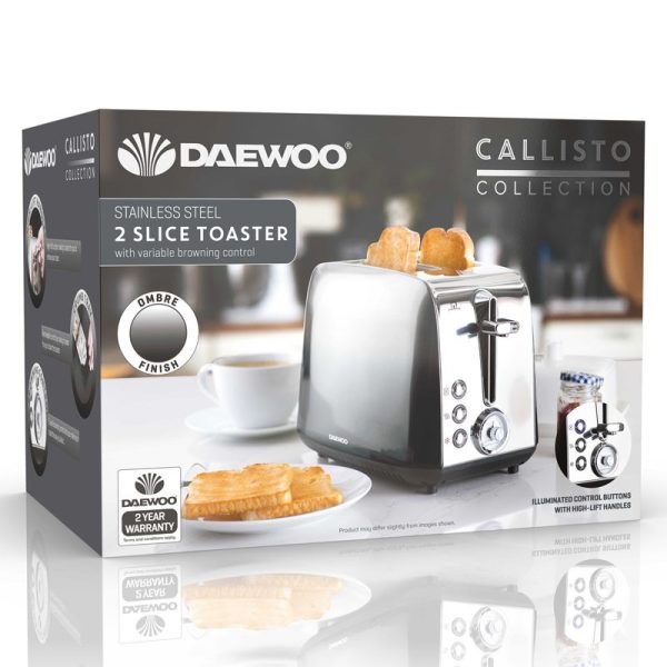 DAEWOO CALLISTO 2 SLICE TOASTER SDA1838