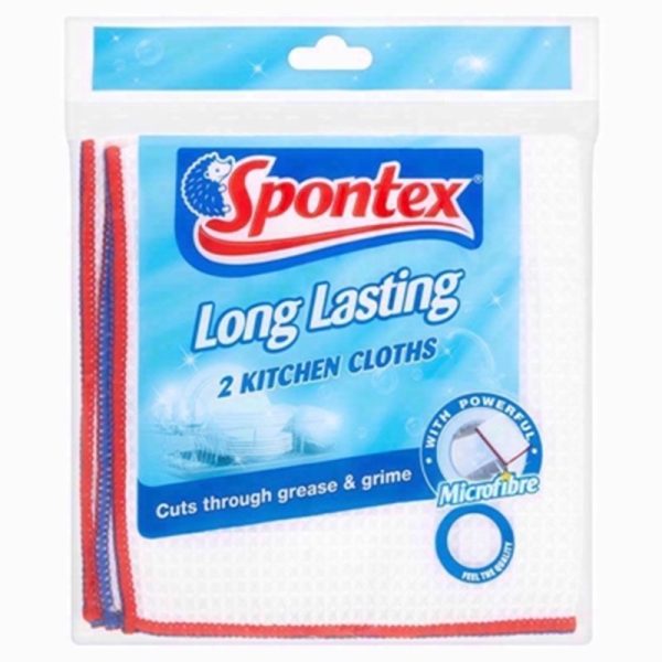 SPONTEX 2 LONG LASTING KITCHEN CLOTHS