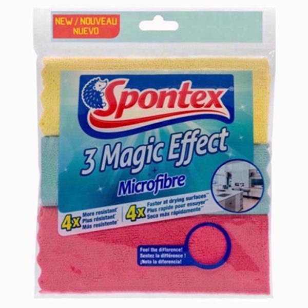 SPONTEX 3 MAGIC EFFECT MICROFIBRE CLOTHS