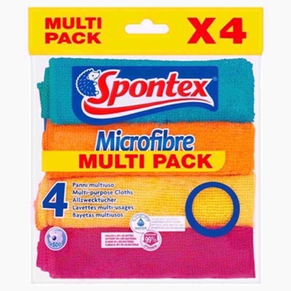 SPONTEX 4 MICROFIBRE CLOTHS