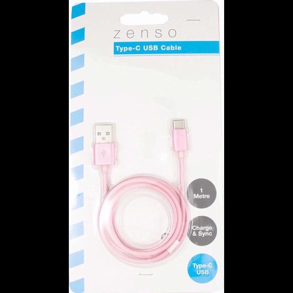 ZENSO USB CABLE TYPE C 1M ASSORTED