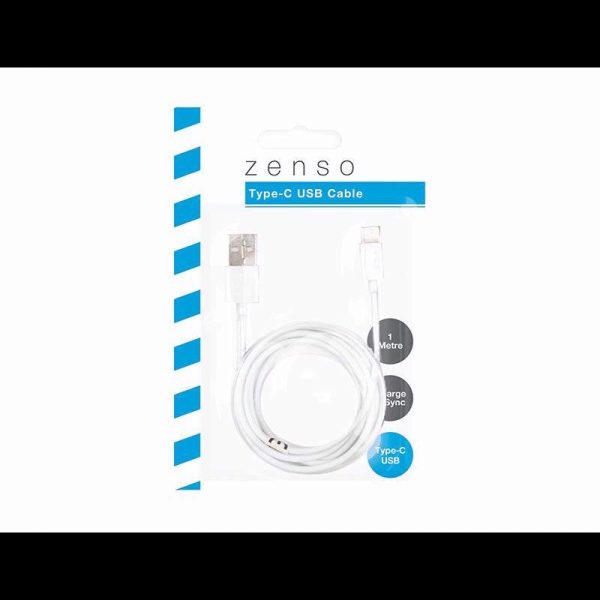 ZENSO USB CABLE TYPE C 1M WHITE