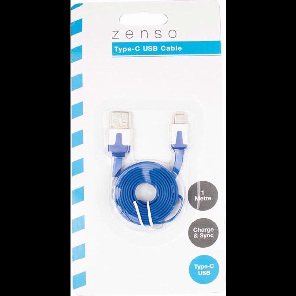 ZENSO USB CABLE TYPE C FLAT ASSORTED