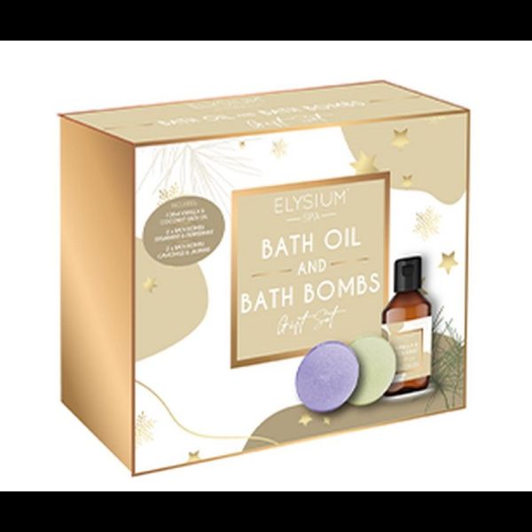 PAN AROMA BATH OIL W/BATH BOMB - VANILLA & COCONUT GIFT SET