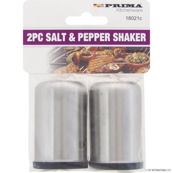 PRIMA SALT AND PEPPER SHAKER 6.3X4CM 2PC