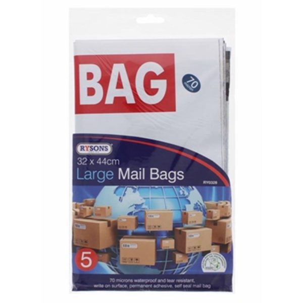 RYSONS MAIL BAGS LARGE PACK OF 5