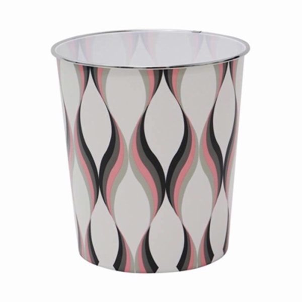 JVL PLASTIC WASTE PAPER BIN MARBLE