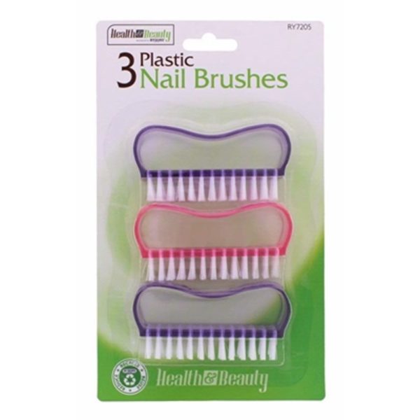 PLASTIC NAIL BRUSHES 3PC