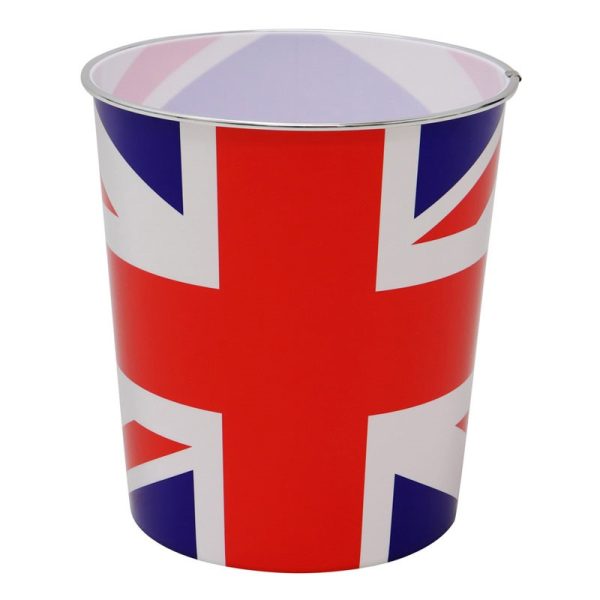 JVL PLASTIC WASTE PAPER BIN UNION JACK