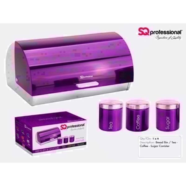 PRO COOK BREAD BIN/CANNISTERS AMETHYST