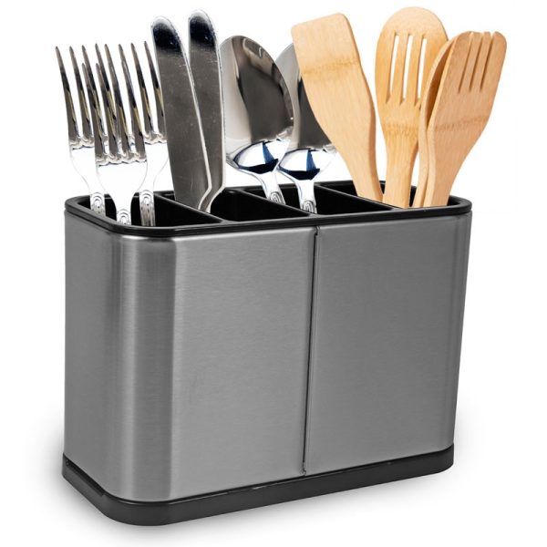 TOP 3 KITCHEN CUTLERY & UTENSIL STORAGE ORGANISER STAINLESS STEEL (SP)