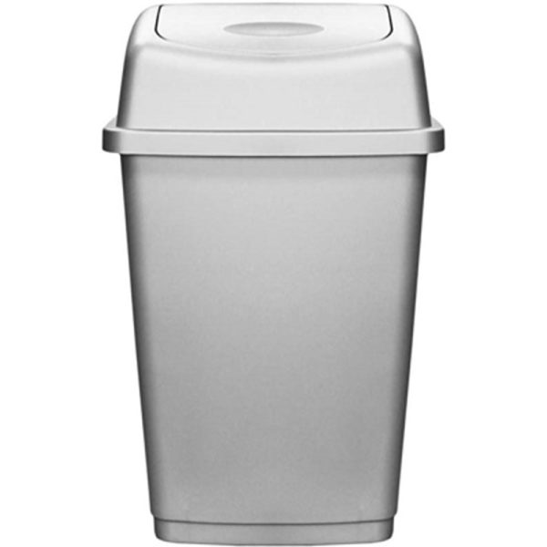 SIGNATURE 12LTR SWING BIN & LID SILVER