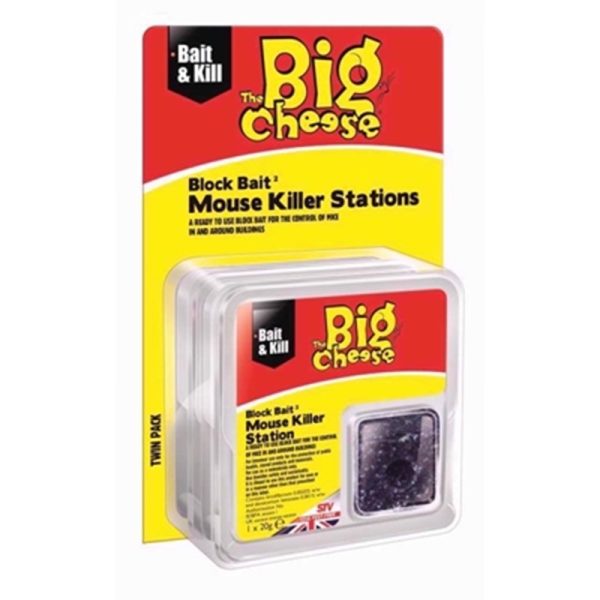 THE BIG CHEESE BLOCK BAIT MOUSE KILLER STN