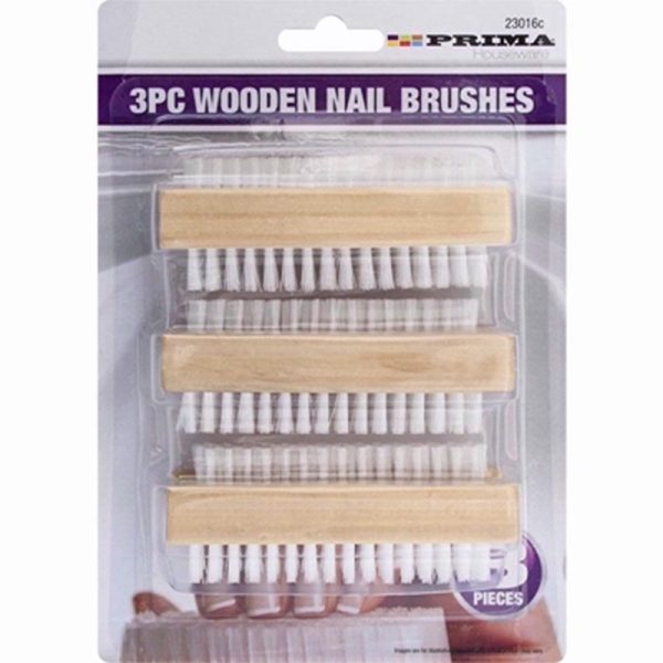 PRIMA WOODEN NAIL BRUSHES 2PC