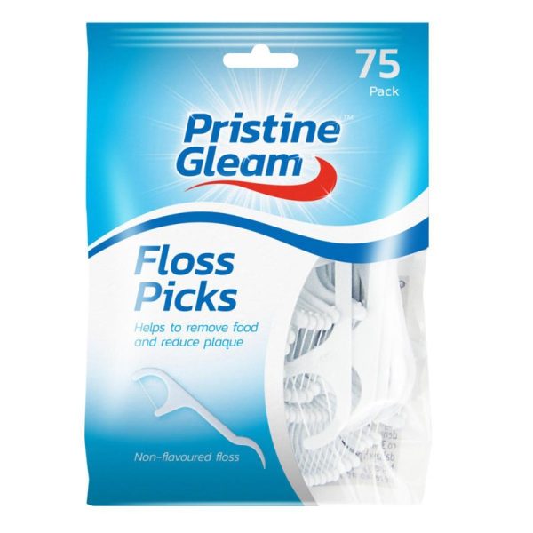 PRISTINE GLEAM FLOSS PICKS 75PC