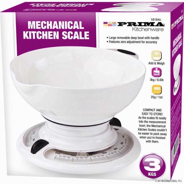 PRIMA MECHANICAL KITCHEN SCALE WHITE