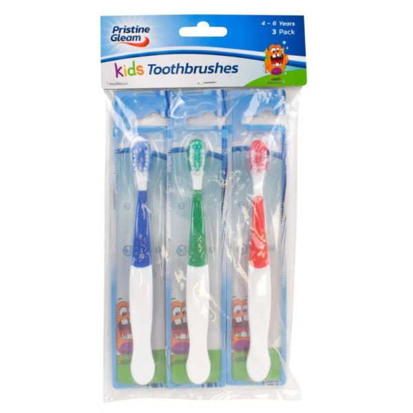 PRISTINE GLEAM KIDS TOOTHBRUSHES 3PC