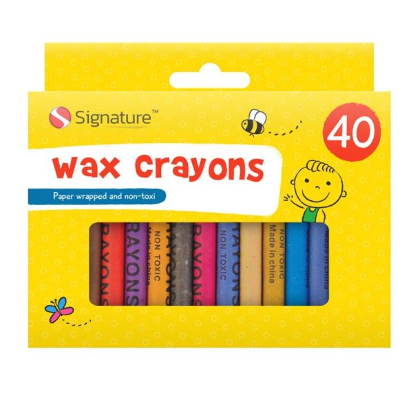 SIGNATURE WAX CRAYONS PACK OF 40