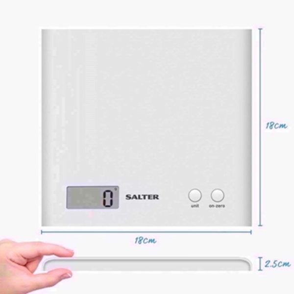 SALTER ELECTRONIC ARC SCALE WHITE 3KG