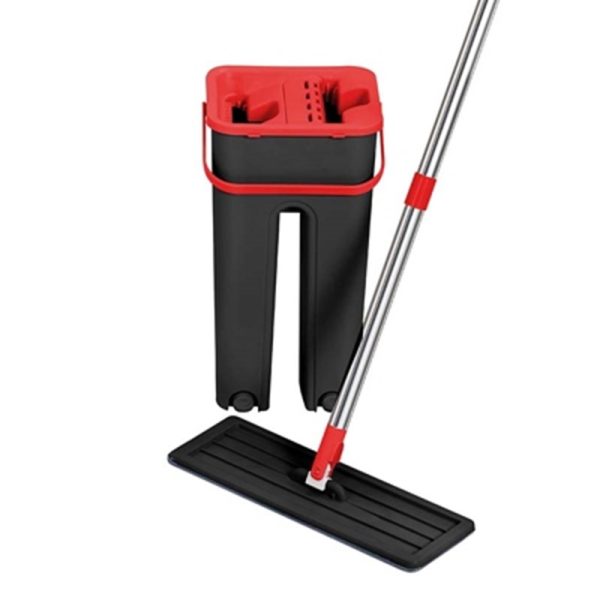 FLAT MOP & BUCKET BLACK-RED