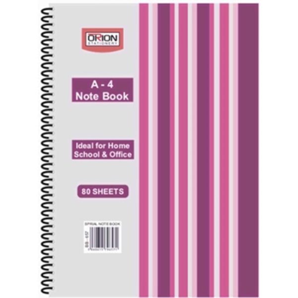 SPIRAL NOTEBOOK A4 PACK OF 6 80 SHEETS