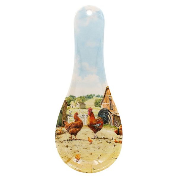 SPOON REST COCKEREL & HEN