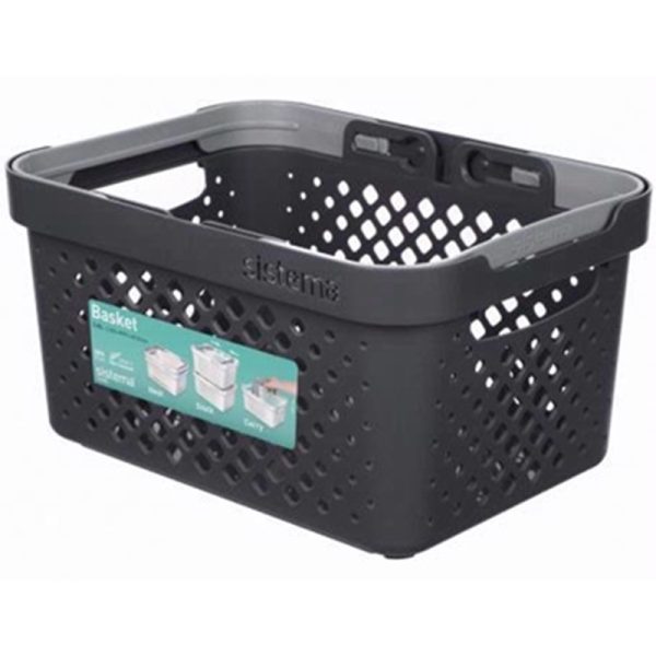 SISTEMA STACK NEST BASKET CHARCOAL 5.25L