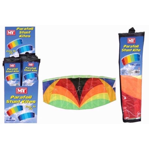 M Y NYLON PARAFOIL STUNT KITE 12CMX55CM