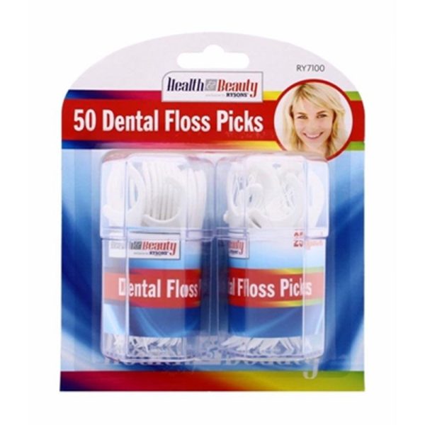 RYSONS DENTAL FLOSS PICKS 50PCE PACK OF 2