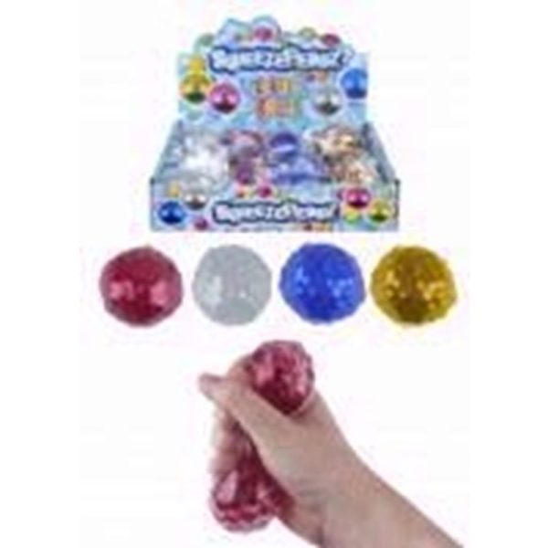 GLITTER BALL WITH BEADS 6.5CM PACK OF 12