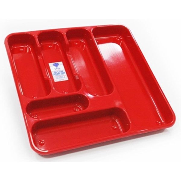 TML CUTLERY TRAY LARGE GLITTER RED