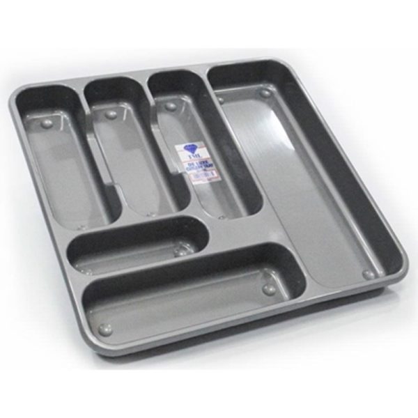 TML CUTLERY TRAY LARGE METALLIC SILVER