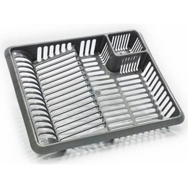 TML DISH DRAINER LARGE METALLIC SILVER